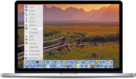 Screenshot of SSuite Office Mac Dock 5.0 that is optimised for Windows 8 and Windows 10. Mac Dock is a program that simulates the Mac OS X dock on your Windows desktop. SSuite Mac Dock is a very simple Windows utility designed to create a Mac OS X-like dock on your desktop, allowing you to launch certain programs with just a single click, just like you do with the ones in the Quick Launch. Mac Dock sports its very own shortcuts to some of the most popular applications on the market e.g. MS Office, FireFox etc. This dock may also be found in some of our premium office suites like Excalibur and The Fifth Element. Free SSuite Office Software and Suites.SSuite Mac Dock is a very simple Windows utility designed to create a Mac OS X-like dock on your desktop, allowing you to launch certain programs with just a single click, just like you do with the ones in the Quick Launch. Mac Dock sports its very own shortcuts to some of the most popular applications on the market e.g. MS Office, FireFox etc. This dock may also be found in some of our premium office suites like Excalibur and The Fifth Element. Updated for the latest Desktop, Laptop, and Surface Pro tablets.